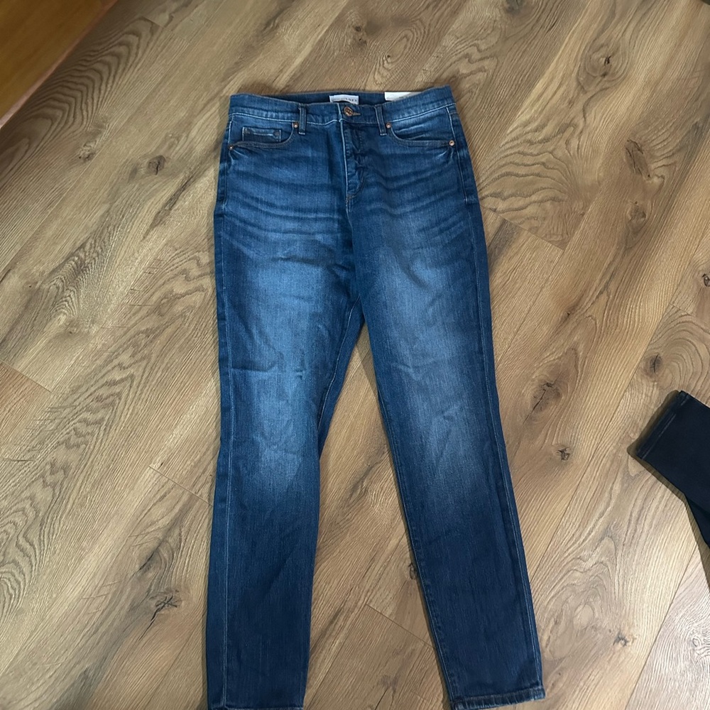 LOFT Dark Blue High Waist Skinny Jeans